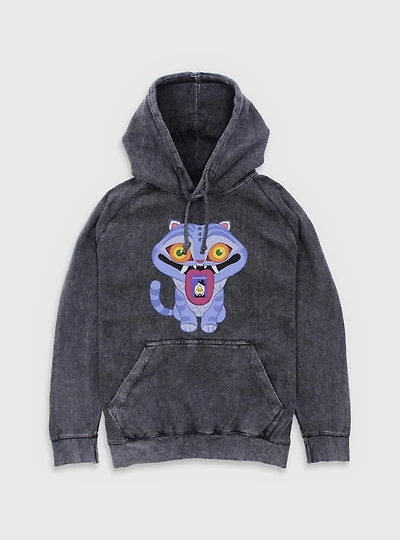 KPop Demon Hunters Chibi Derpy Tiger Save The Date Message Mineral Wash Hoodie