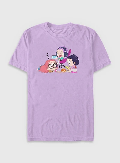 KPop Demon Hunters Chibi Huntrix Playing Garment Dye T-Shirt