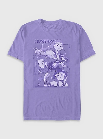 KPop Demon Hunters Huntrix Panels Garment Dye T-Shirt