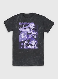 KPop Demon Hunters Huntrix Panels Mineral Wash T-Shirt