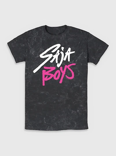 KPop Demon Hunters Saja Boys Logo Mineral Wash T-Shirt