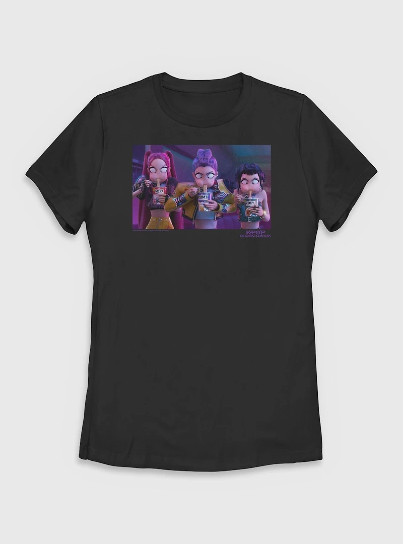 KPop Demon Hunters Huntrix Food Break  Womens T-Shirt