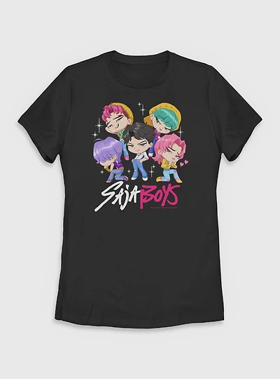 KPop Demon Hunters Chibi Saja Boys Group Womens T-Shirt