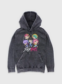 KPop Demon Hunters Chibi Saja Boys Group Mineral Wash Hoodie