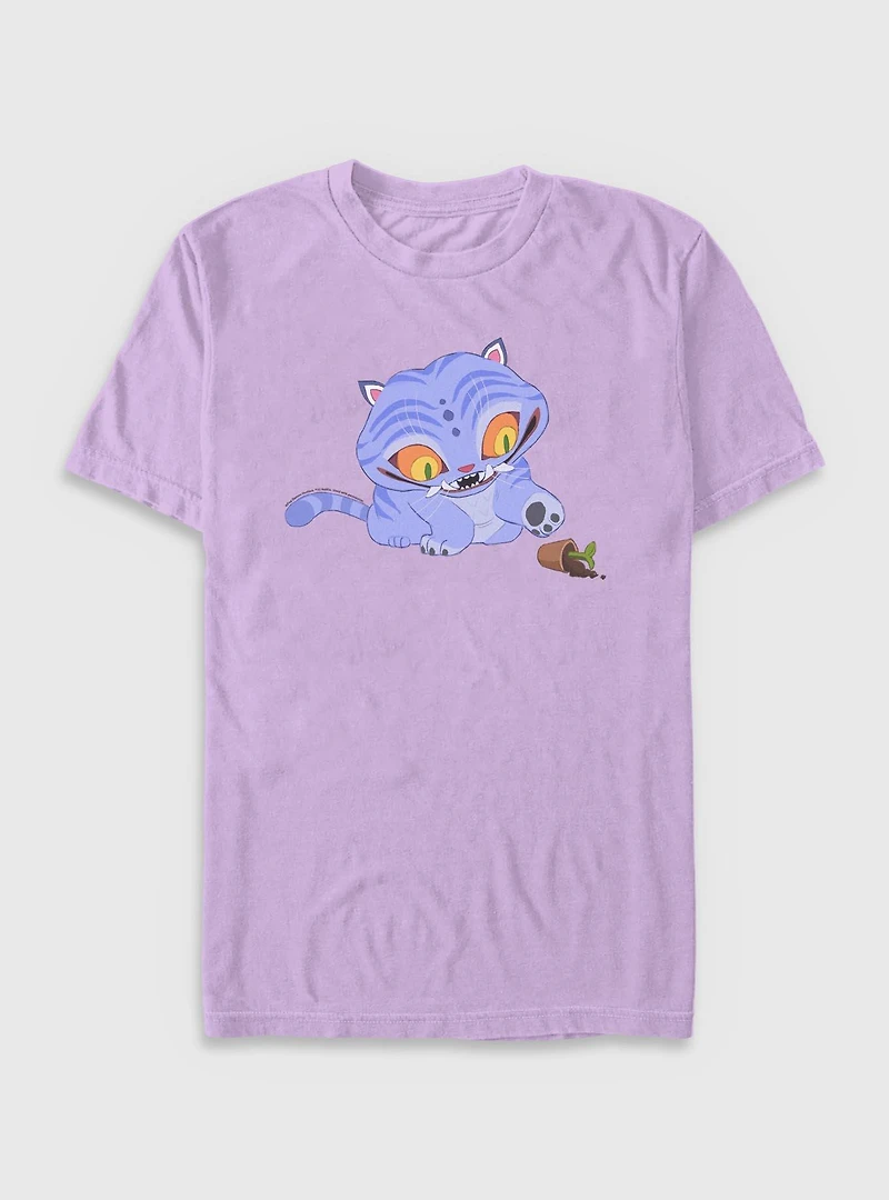 KPop Demon Hunters Chibi Derpy Tiger And Plant Garment Dye T-Shirt