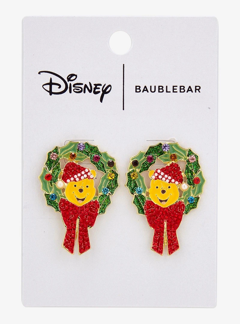 Baublebar Disney Winnie the Pooh Holiday Pooh Wreath Earrings