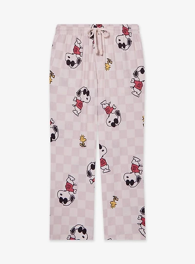 Peanuts Snoopy Joe Cool & Woodstock Checkered Sleep Pants - BoxLunch Exclusive