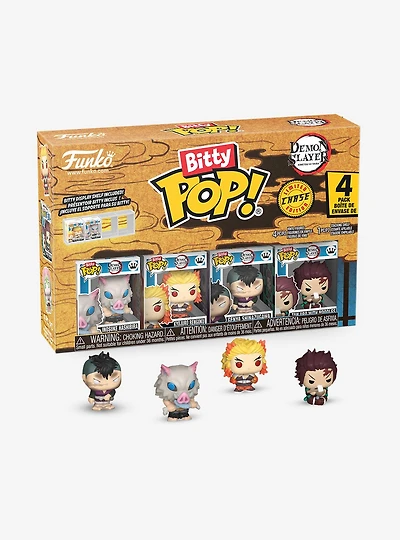 Funko Bitty Pop! Demon Slayer: Kimetsu no Yaiba Inosuke & Friends Mini Vinyl Figure Set