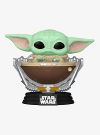 Funko Pop! Star Wars Rides The Mandalorian and Grogu Grogu in Pram Vinyl Bobblehead