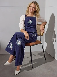 Studio Ghibli® Princess Mononoke Glow-in-the-Dark Kodama Women's Corduroy Overalls — BoxLunch Exclusive