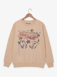 Stranger Things Doodle Icons Women's Crewneck - BoxLunch Exclusive