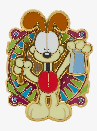 Garfield Odie Cowbell Spinning Enamel Pin — BoxLunch Exclusive