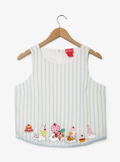 Strawberry Shortcake Desserts Striped Women's Cropped Linen Tank - BoxLunch Exclusive
