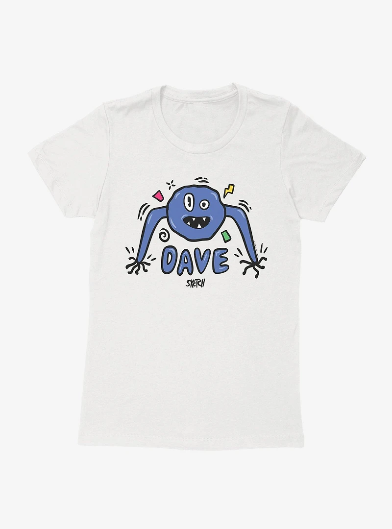 Sketch Dave Doodle Womens T-Shirt