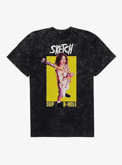 Sketch Sup B-Hole Mineral Wash T-Shirt