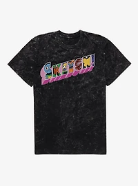 Sketch Postcard Logo Mineral Wash T-Shirt