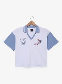 Disney Alice Wonderland Croquet Club Women's Cropped Polo T-Shirt - BoxLunch Exclusive