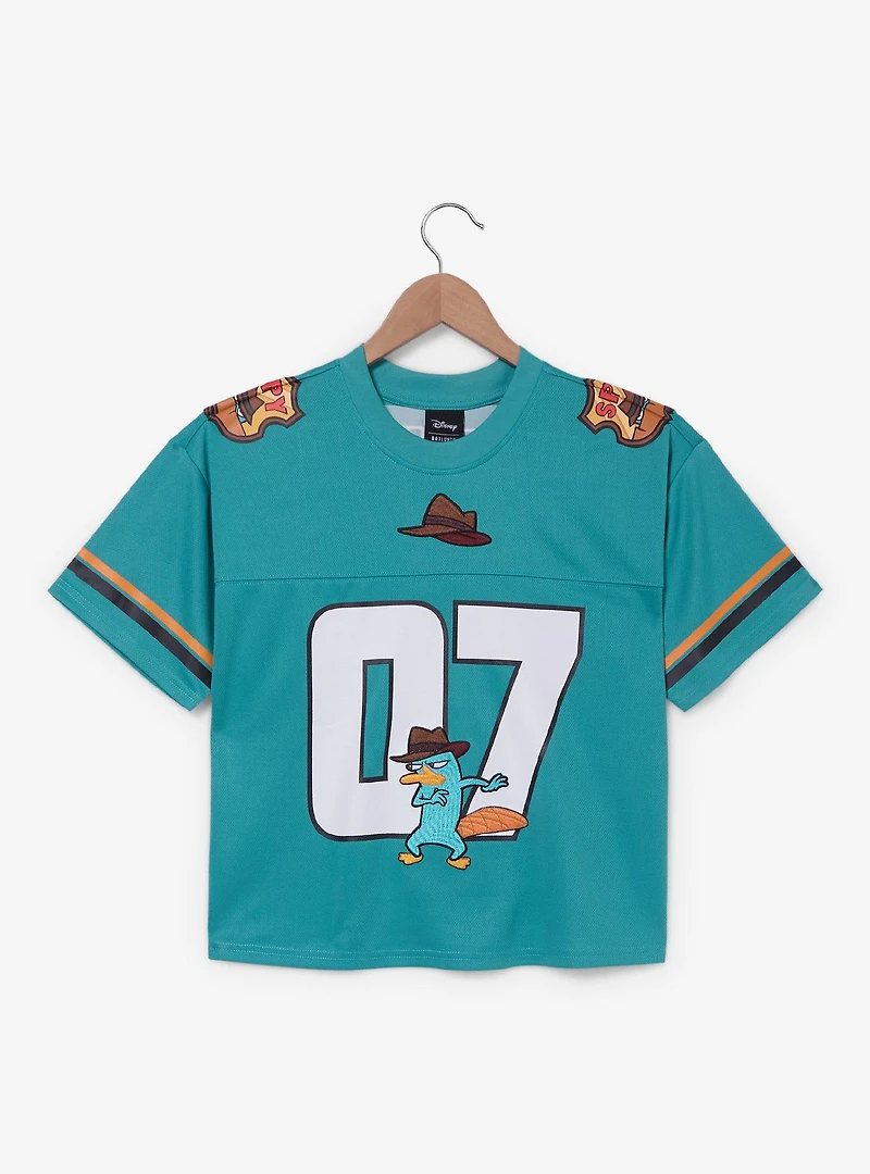 Disney Phineas & Ferb Perry Women's Cropped Football Jersey — BoxLunch Exclusive