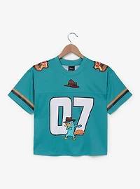 Disney Phineas & Ferb Perry Women's Cropped Football Jersey — BoxLunch Exclusive