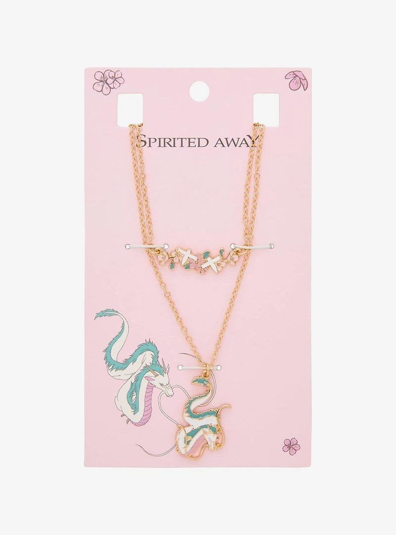 Studio Ghibli® Spirited Away Dragon Haku Floral Necklace Set - BoxLunch Exclusive