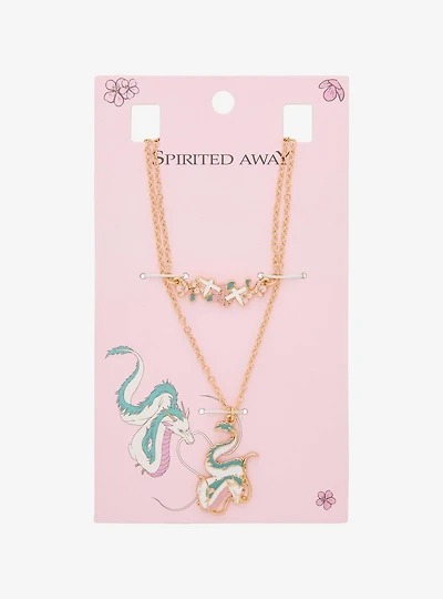 Studio Ghibli® Spirited Away Dragon Haku Floral Necklace Set - BoxLunch Exclusive