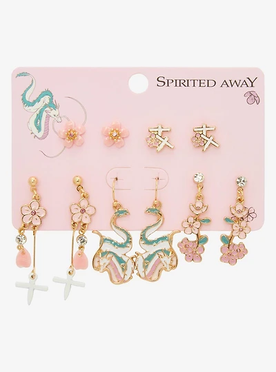 Studio Ghibli® Spirited Away Floral Dragon Haku Earring Set - BoxLunch Exclusive