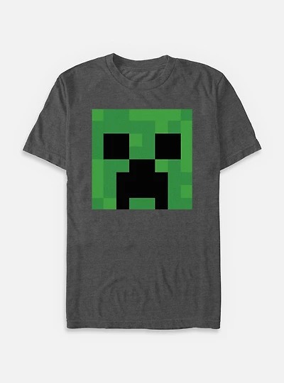 Minecraft Creeper Big Face & Tall T-Shirt