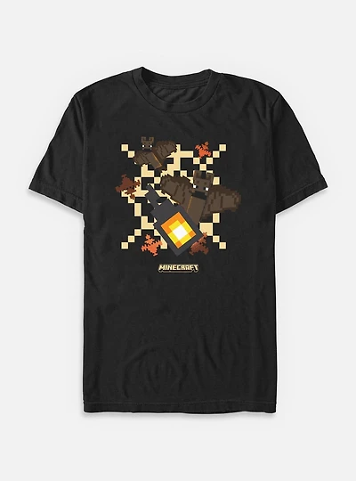 Minecraft Bats And Light Big & Tall T-Shirt