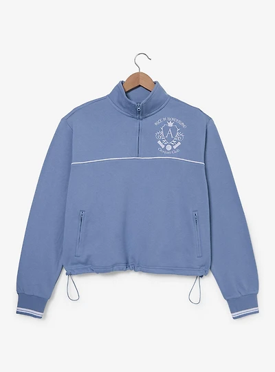 Disney Alice Wonderland Croquet Club Women's Plus Cropped Quarter Zip — BoxLunch Exclusive