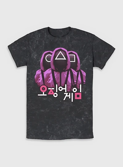 Squid Game Guards Mineral Wash T-Shirt