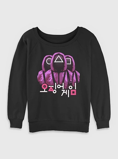 Squid Game Guards Womens Slouchy Sweatshirt