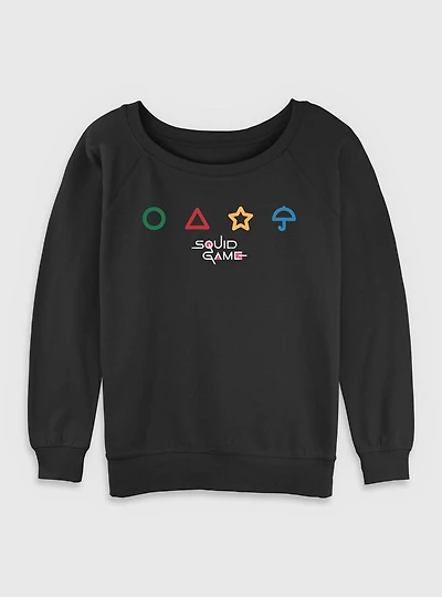 Squid Game Umbrella Womens Slouchy Sweatshirt