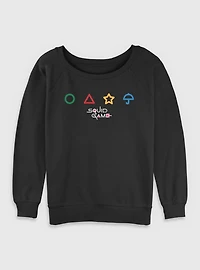 Squid Game Umbrella Womens Slouchy Sweatshirt