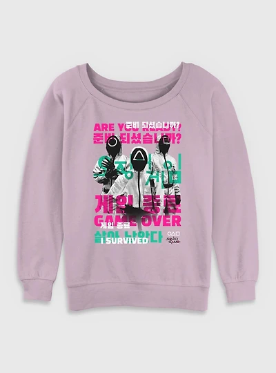 Squid Game I Survived Womens Slouchy Sweatshirt