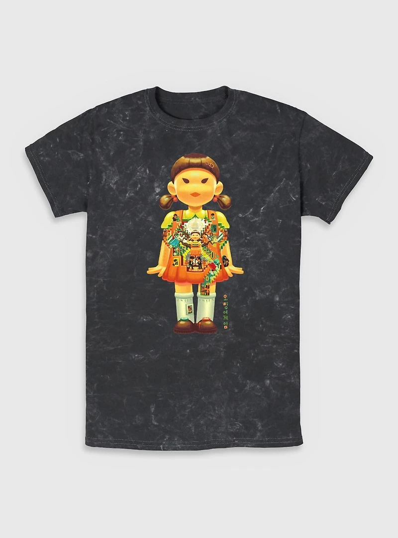 Squid Game Big Doll Mineral Wash T-Shirt