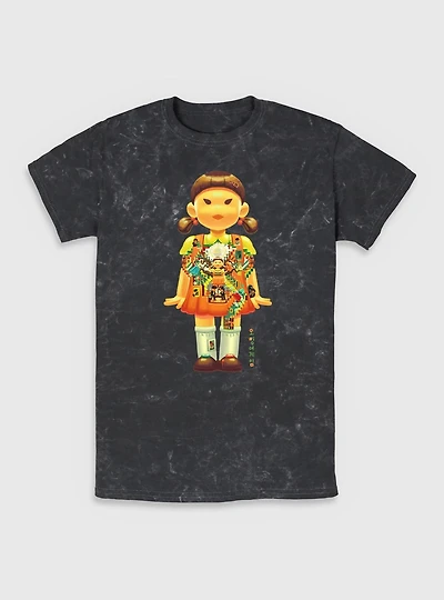 Squid Game Big Doll Mineral Wash T-Shirt
