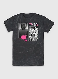 Squid Game Manga Panel Mineral Wash T-Shirt