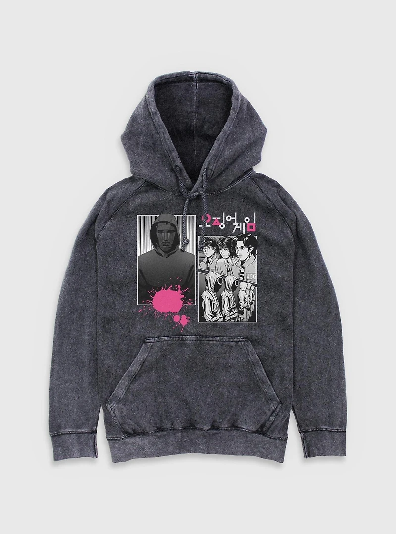 Squid Game Manga Panel Mineral Wash Hoodie
