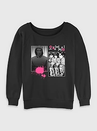 Squid Game Manga Panel Womens Slouchy Sweatshirt
