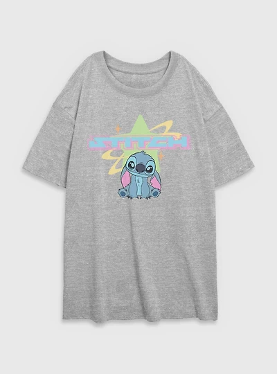 Disney Lilo & Stitch Stars Womens Oversized T-Shirt