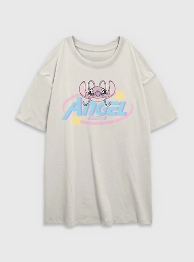Disney Lilo & Stitch Angel 624 Womens Oversized T-Shirt