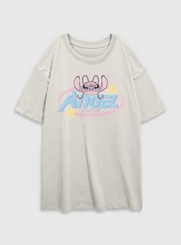 Disney Lilo & Stitch Angel 624 Womens Oversized T-Shirt