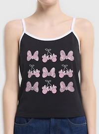 Disney Minnie Mouse Bow Camo Womens Cami