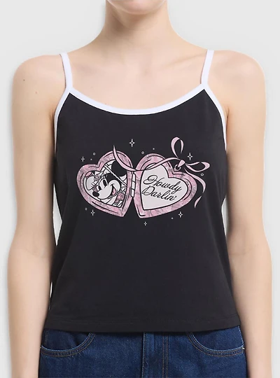 Disney Minnie Mouse Coquette Camo Cowgirl Womens Cami