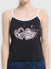 Disney Minnie Mouse Coquette Camo Cowgirl Womens Cami