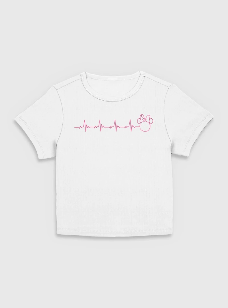Disney Minnie Mouse Heartbeat Women Baby T-Shirt