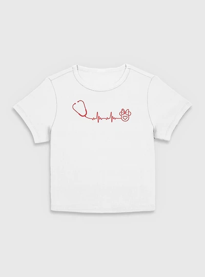 Disney Minnie Mouse Stethoscope Women Baby T-Shirt