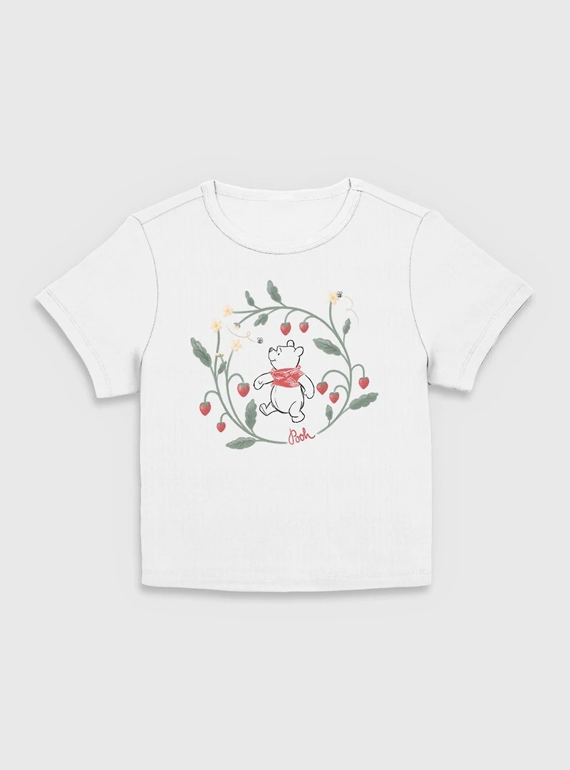 Disney Winnie The Pooh Strawberry Wreath Women Baby T-Shirt