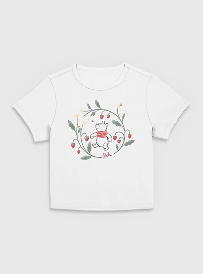 Disney Winnie The Pooh Strawberry Wreath Women Baby T-Shirt