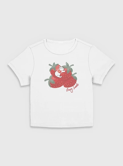 Disney Winnie The Pooh Strawberry Berry Sweet Women Baby T-Shirt